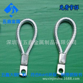 加工灯具悬挂不锈钢端子吊绳 | 304不锈钢丝绳 | 防坠安全保险绳
