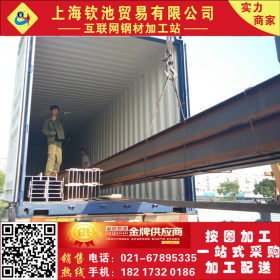 H型钢出口 专业加工 打包 装柜 送到上海港口 钢材出口 退税