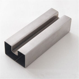不锈钢方形单凹槽管 不锈钢异形管 工程不锈钢单槽双槽扁管矩形管