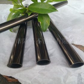 201黑钛金不锈钢圆管&Phi;38*1.2MM 拉丝玫瑰金方管20*20电镀彩色管