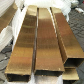 不锈钢扁通30*20厚度0.5至1.5黄钛金304材质不锈钢矩形管厂家价