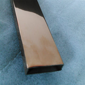 光面/拉丝304不锈钢玫瑰金矩形管90mm*45mm实厚0.8-3.5扁管