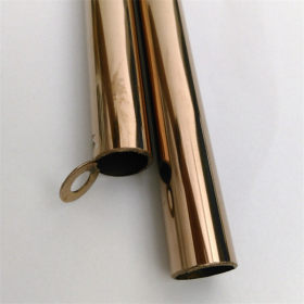 304不锈钢玫瑰金圆管外径76mm光面/拉丝不锈钢圆通直径76毫米
