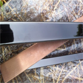 厂家批发304不锈钢玫瑰金光面矩形管50mm*25mm实厚0.7-2.5毫米