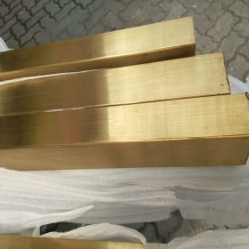 佛山厂家批发304不锈钢黄钛金光面方管200*200mm实厚1.5-3.0毫米