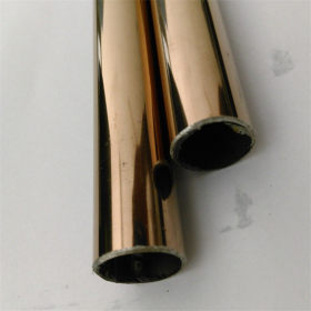 厂家现货201/304玫瑰金不锈钢圆管外径203mm厚度1.2*2.9光面/拉丝