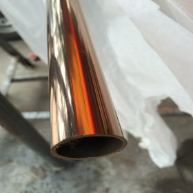 304不锈钢玫瑰金圆管22*1.5mm 304镜面方管 零切割焊管