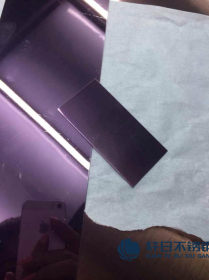 抛光镜面201电镀紫罗兰色不锈钢板材批发
