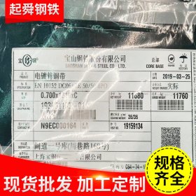 镀铝锌钢板宝钢电镀锌EN10152 DC06+ZE-0.7上海起舜电镀锌板