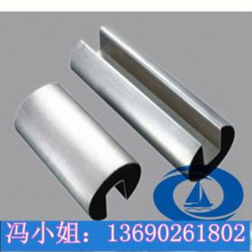 上海304不锈钢圆管42.4*20*20不锈钢单槽管，建筑工程设备用管