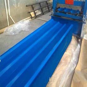 0.5彩钢板0.5mm厚天津彩钢板批发零售海蓝彩卷建筑养殖镀锌彩涂板