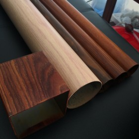 201不锈钢方管 金属表面木纹转印  不锈钢木纹管圆管 矩形管