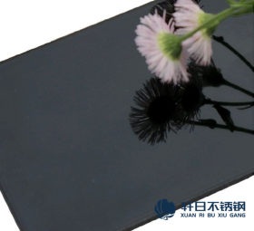 批发彩色304黑钛金镜面不锈钢加工真空电镀黑色拉丝不锈钢板价格