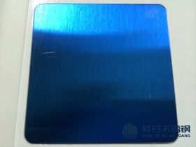 批发宝石蓝不锈钢砂板 真空电镀蓝色雪花砂拉丝不锈钢彩色板定制