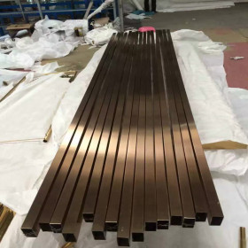 201玫瑰金不锈钢方管 可镀6米玫瑰金矩形管 304钛金不锈钢圆管